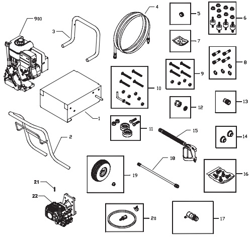 BRIGGS & STRATTON Elite model 020221 repair parts and manuals